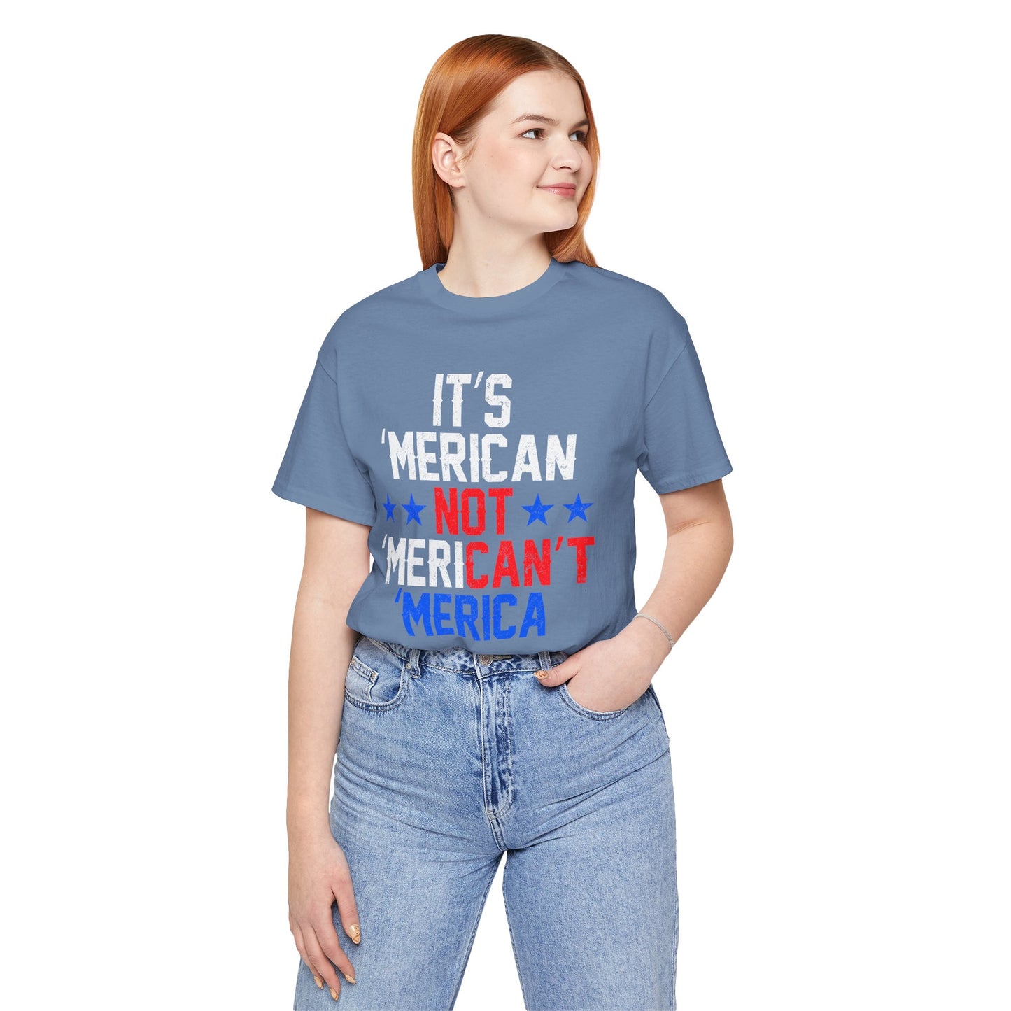 Patriotic USA Stars Graphic Unisex Cotton T-Shirt a5
