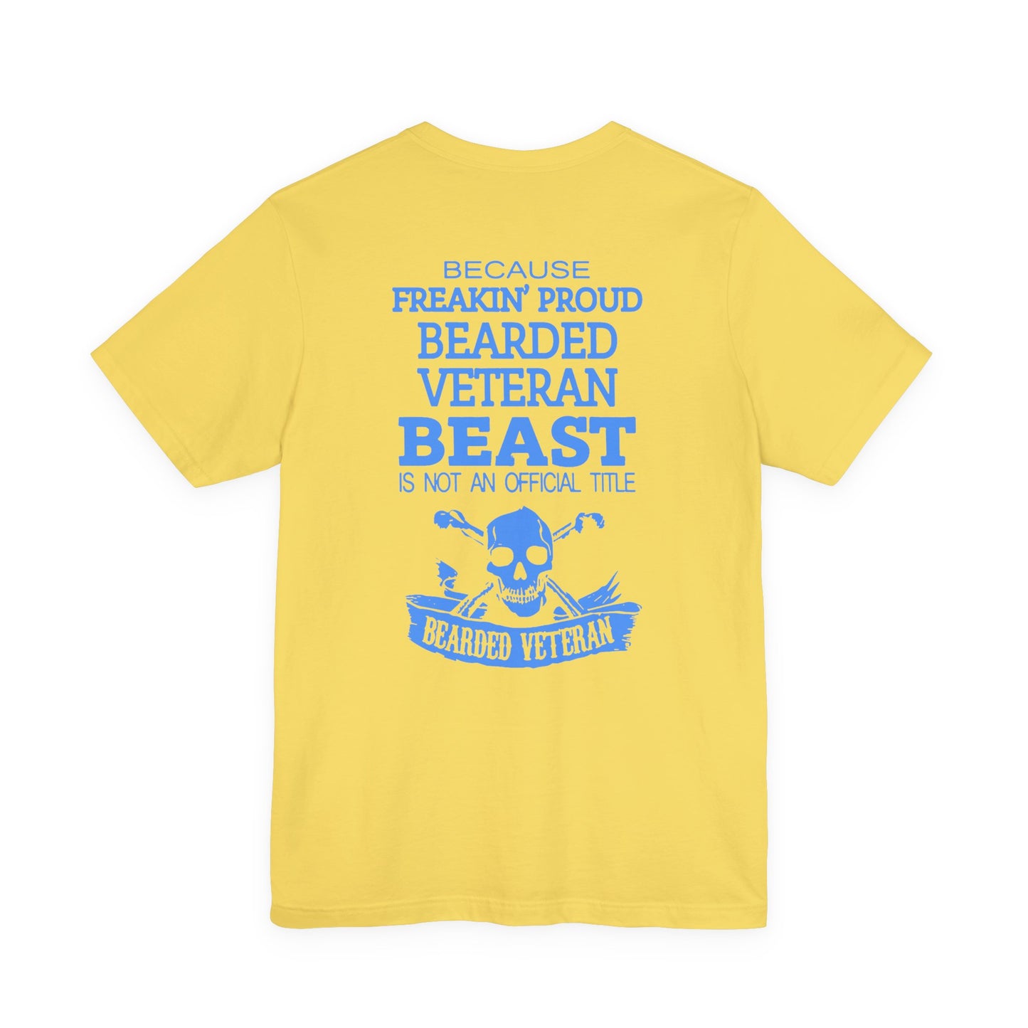 Bearded Veteran Beast T-Shirt Military Skull Beard Graphic Unisex Cotton Tee v46