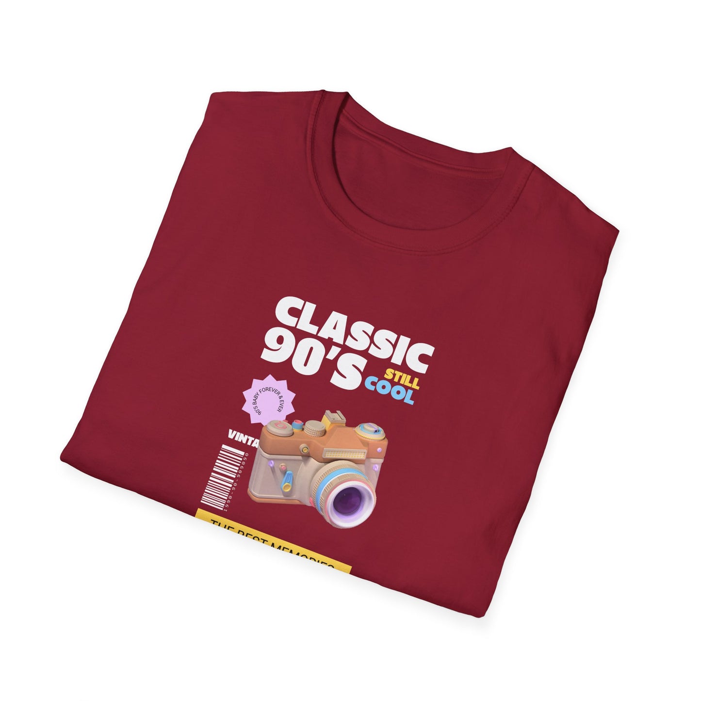 90s Camera T-Shirt Classic 90s Cool Unisex Cotton Retro Photography Tee