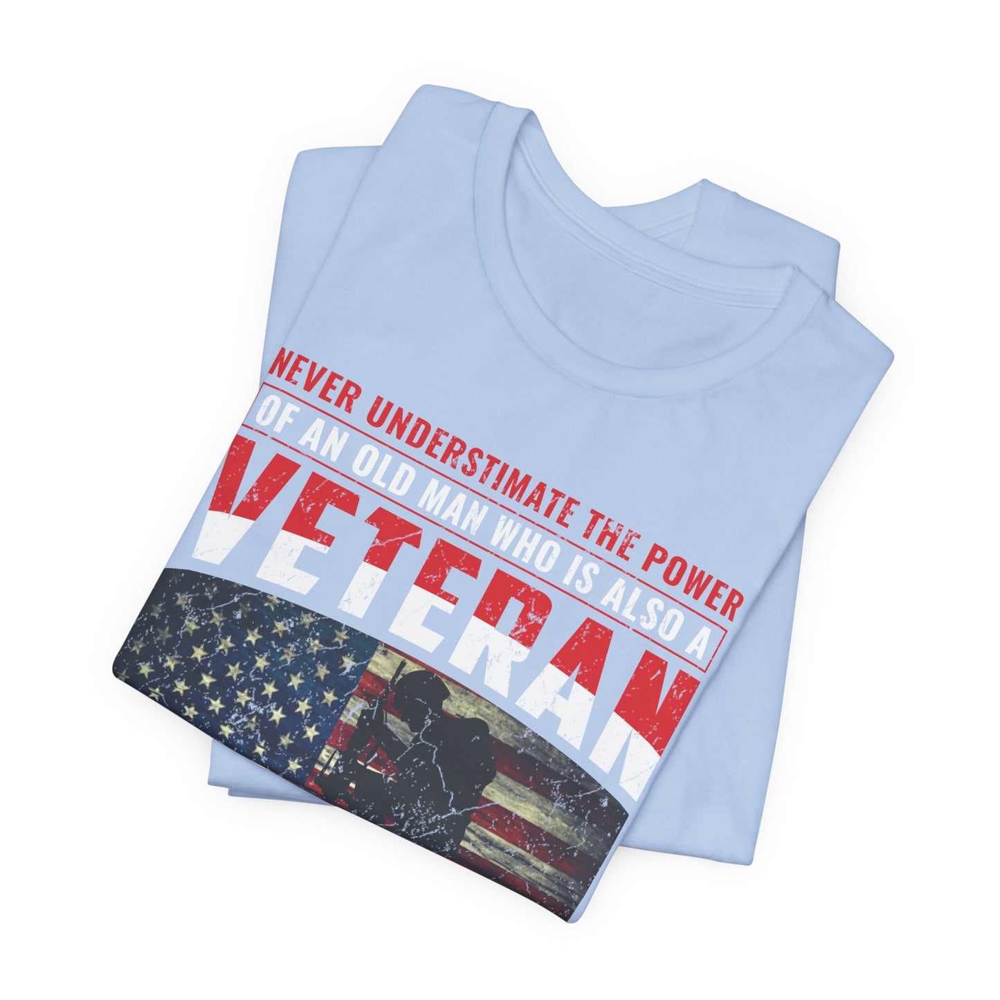 Veteran American flag T-Shirt I Made It Old Man Veteran Military Pride Unisex Cotton v32