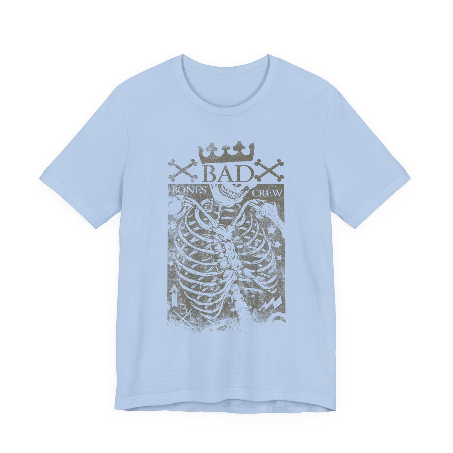 Skeleton Ribcage Tee Bones Crew Graphic Shirt A-10