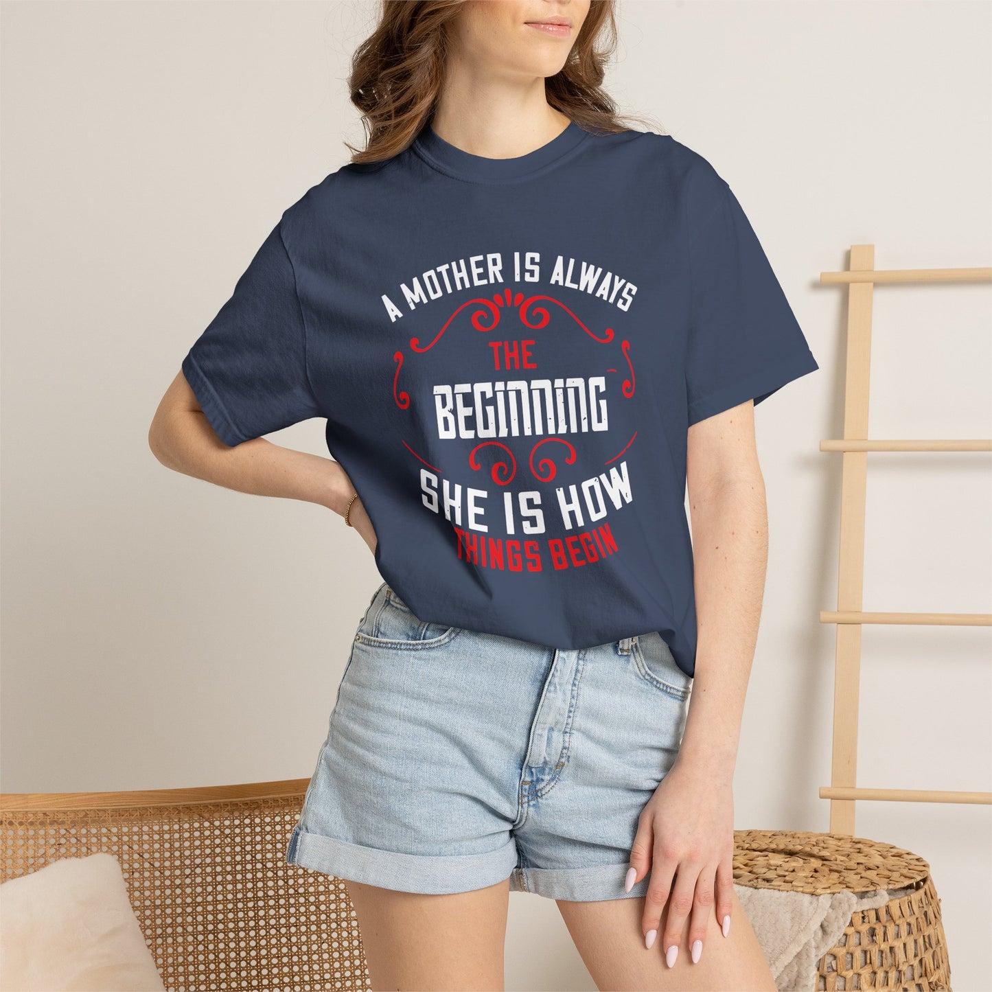 Mom T-shirt Mother Day Mama Tee Unisex Comfort Colors Garment-Dyed Cotton h53