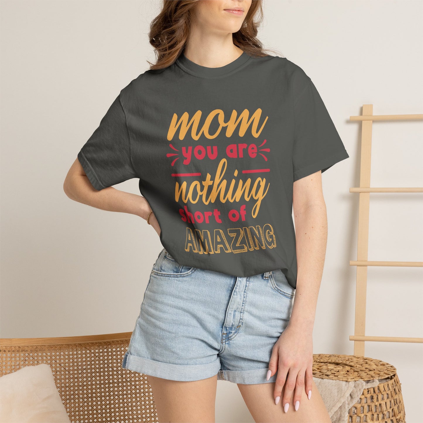 Mom T-shirt Mother's Day Mama Tee Unisex Comfort Colors Garment-Dyed Cotton h21