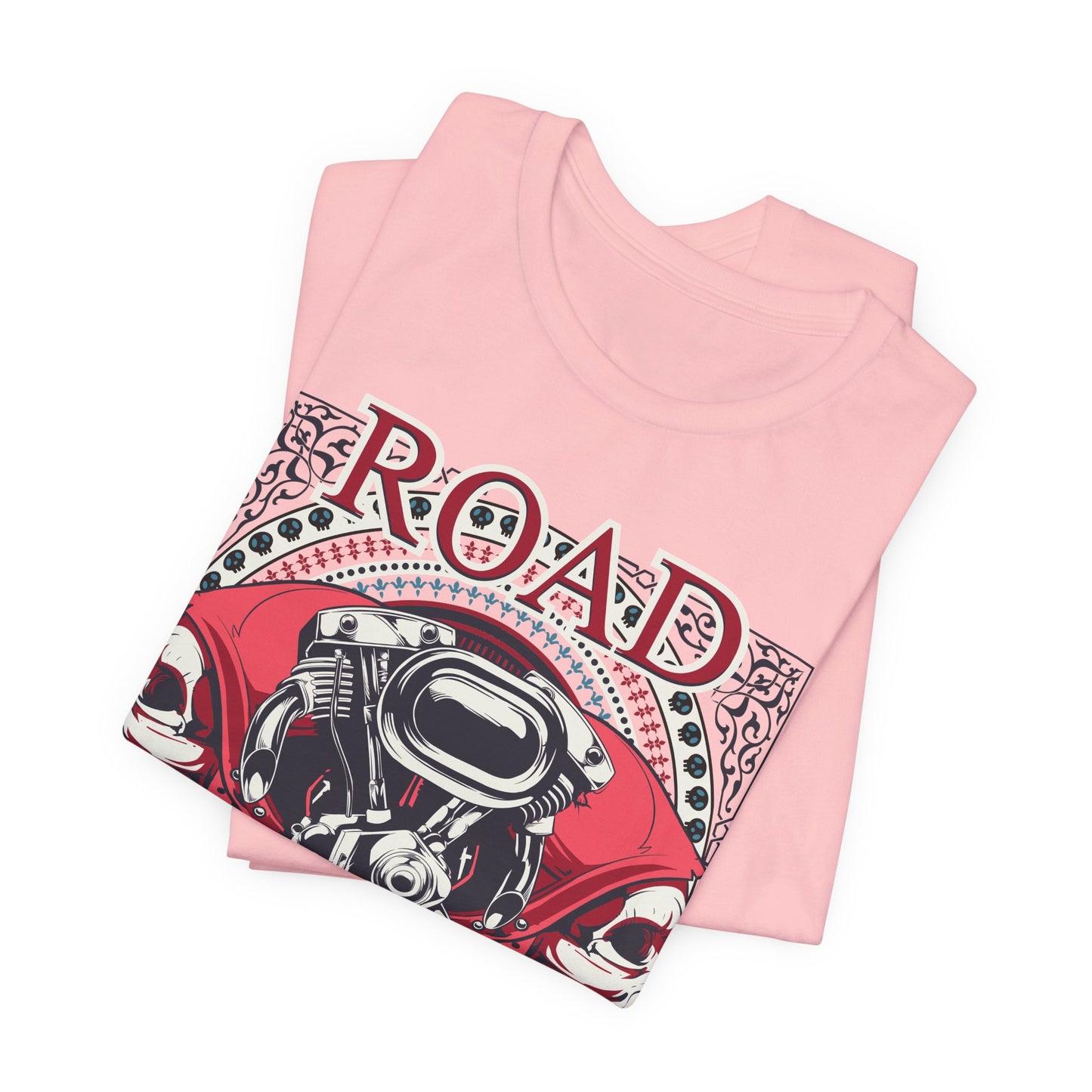 Dark Road Motorcycle Helmet Skull Tee Biker graphic t-shirt G-1