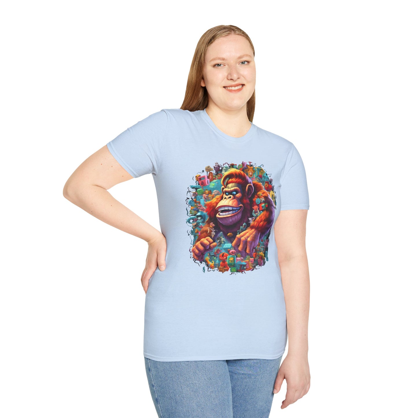 Animals Tees, Funny Animals Shirt, T Shirts with Funny Animals, T-Shirt with Gorilla, Monkey Tees