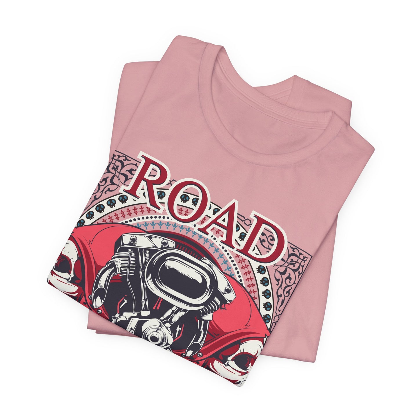 Dark Road Motorcycle Helmet Skull Tee Biker graphic t-shirt G-1