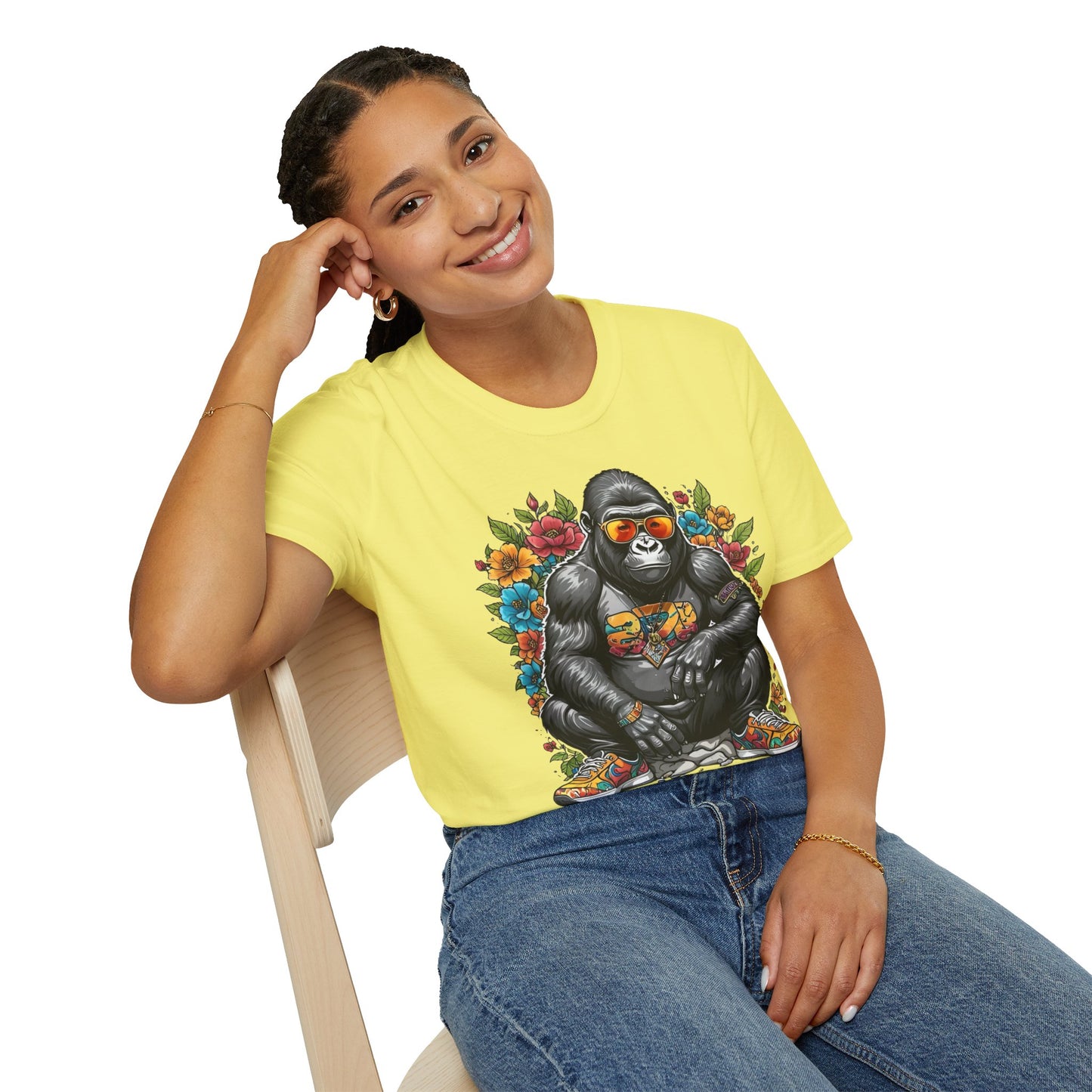 Animals Tees, Funny Animals Shirt, T Shirts with Funny Animals, T-Shirt with Gorilla, Monkey Tees