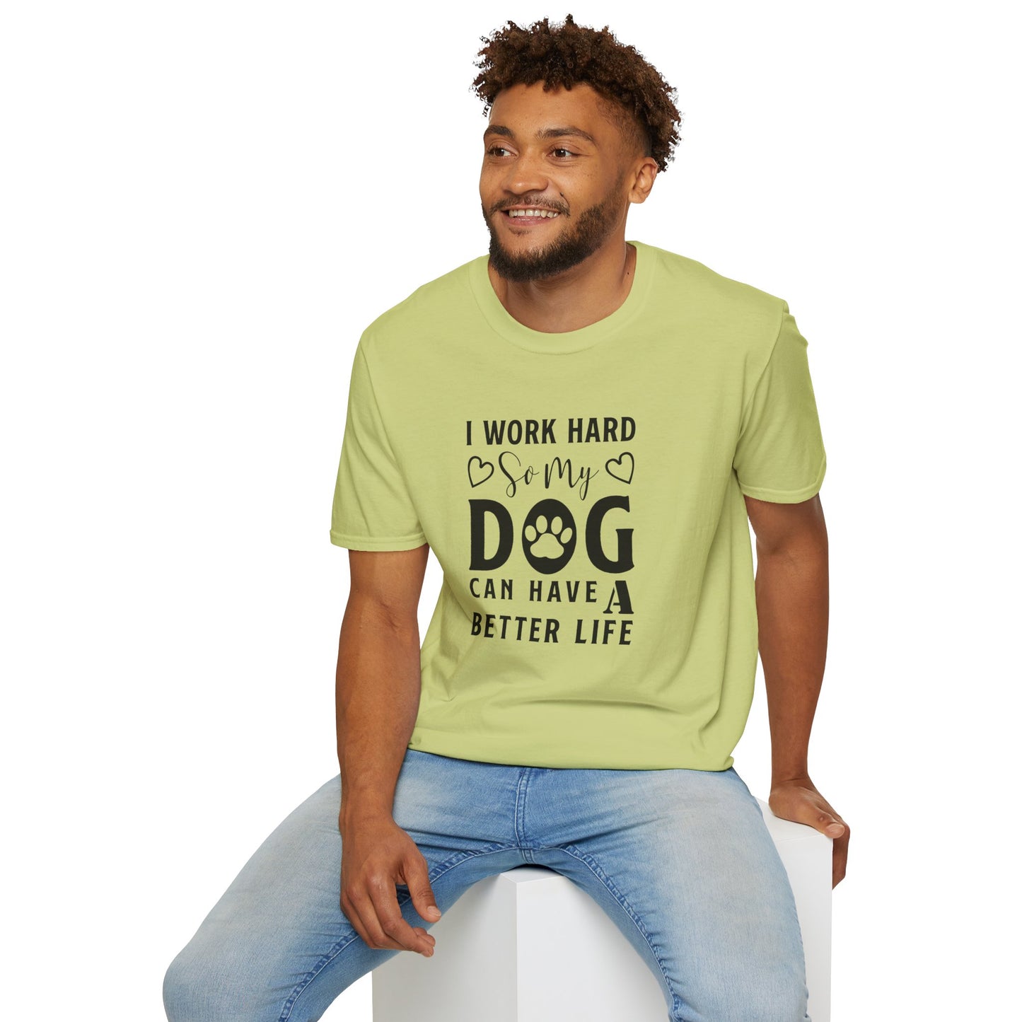 Dog Slogan T Shirts With Funny Words Unisex Tee Shirt Cute Quotes Gildan Softstyle 64000 Cotton