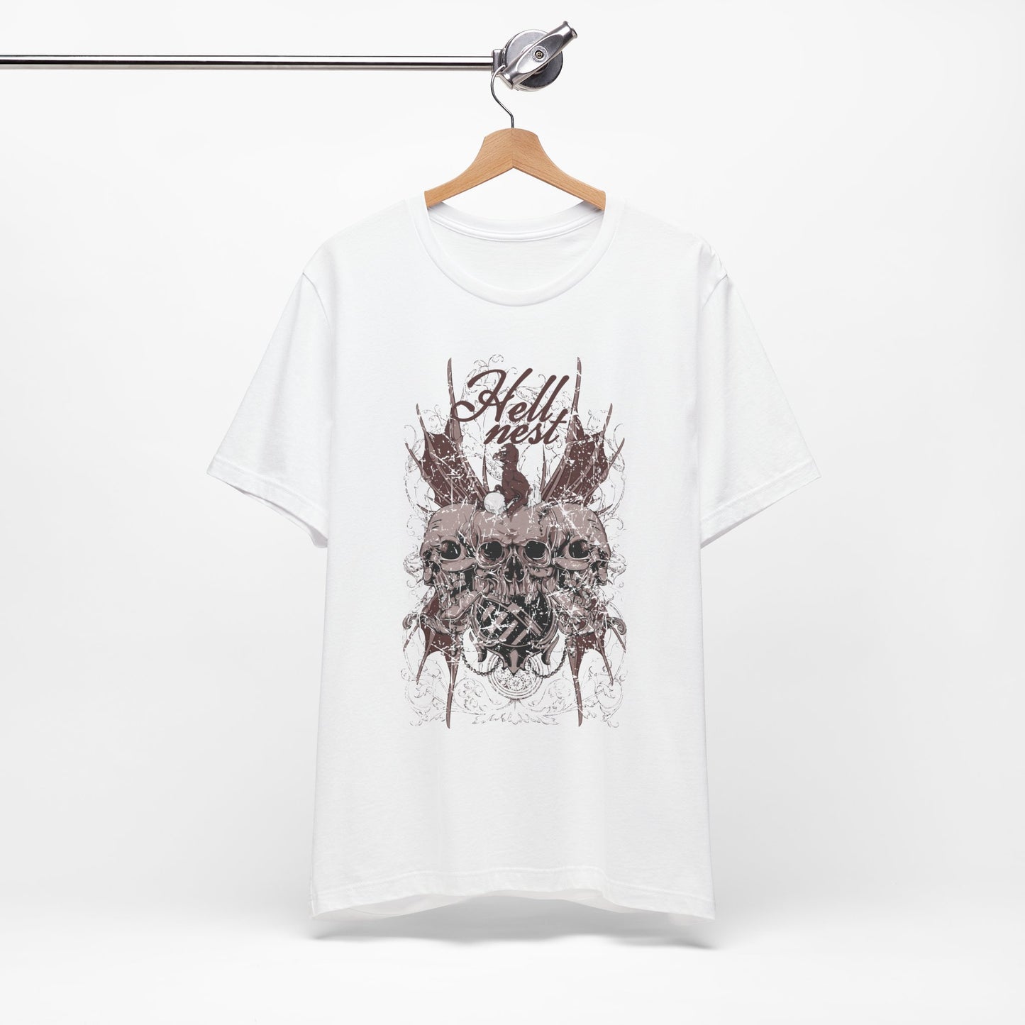 Skull Cluster graphic tee Gothic skulls grunge floral design