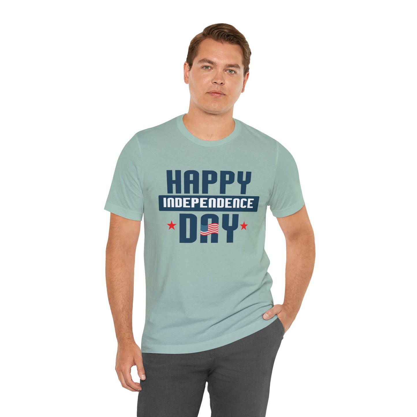 Happy Independence Day Graphic Unisex Cotton T-Shirt 017