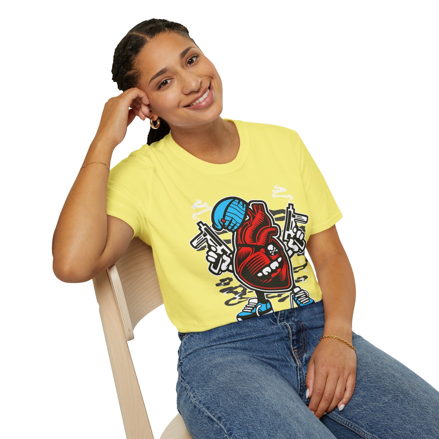 Cartoon T Shirt Animation T Shirt Funny Tee Unisex Gildan Softstyle 64000 100 Percent Cotton