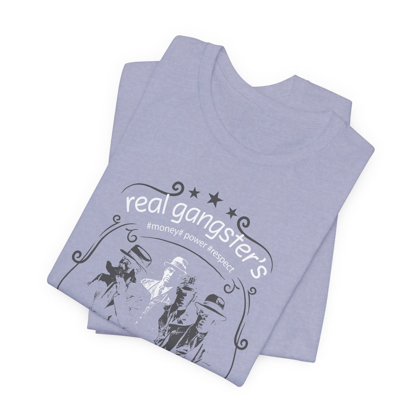 Real Gangsters Don't Die T-Shirt Vintage Outlaw Illustration Retro Biker Tee A-3