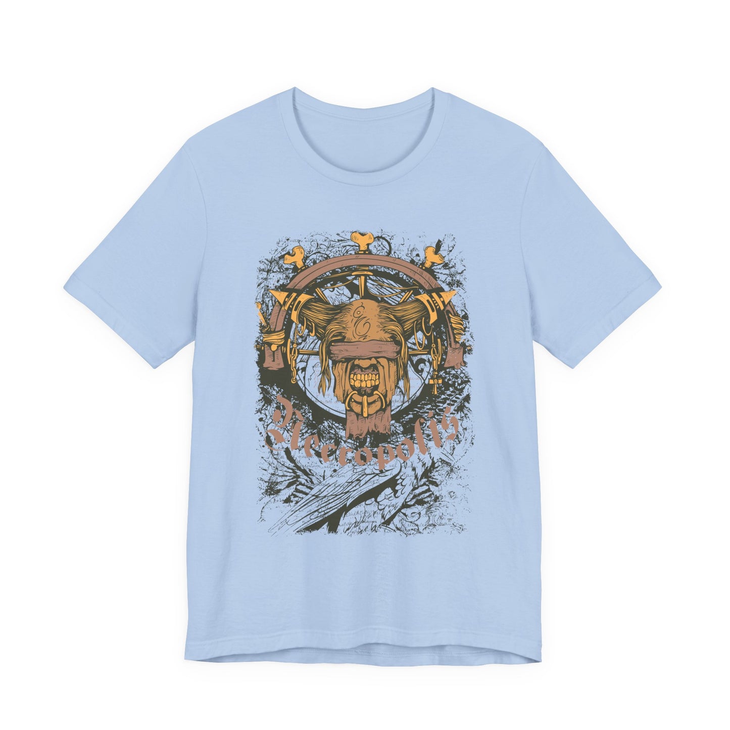 Skull Nordic Warrior Graphic Unisex Cotton T-Shirt r12