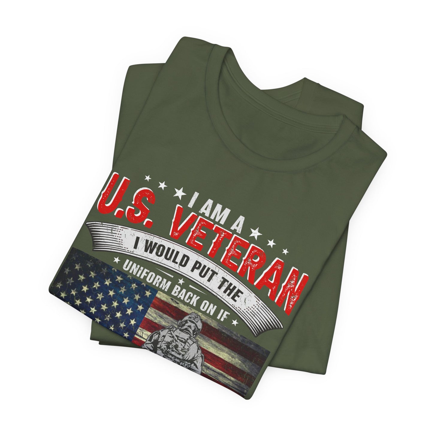 I Am A U.S. Veteran shirt American Flag Military Veteran Unisex Cotton Tee v25