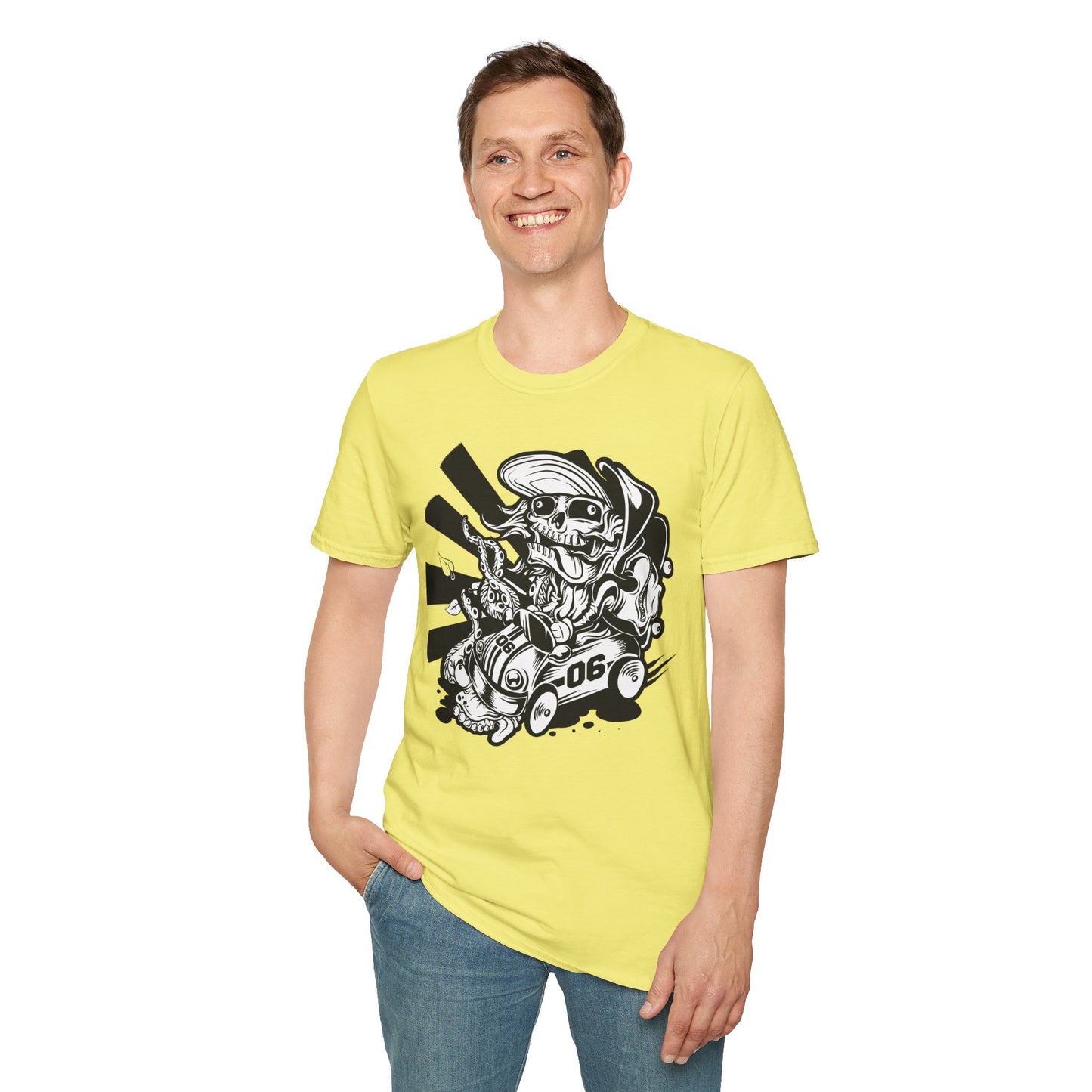 Cartoon Animation T Shirt Unisex Softstyle 64000 Cotton Tee With Fun Art Design Graphics