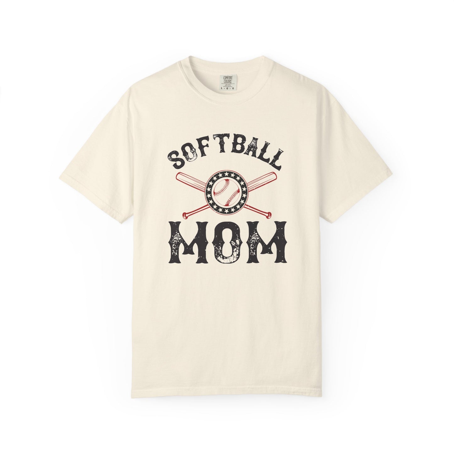Softball Mom T-shirt Mother Day Mama Tee Unisex Comfort Colors Garment-Dyed Cotton h92