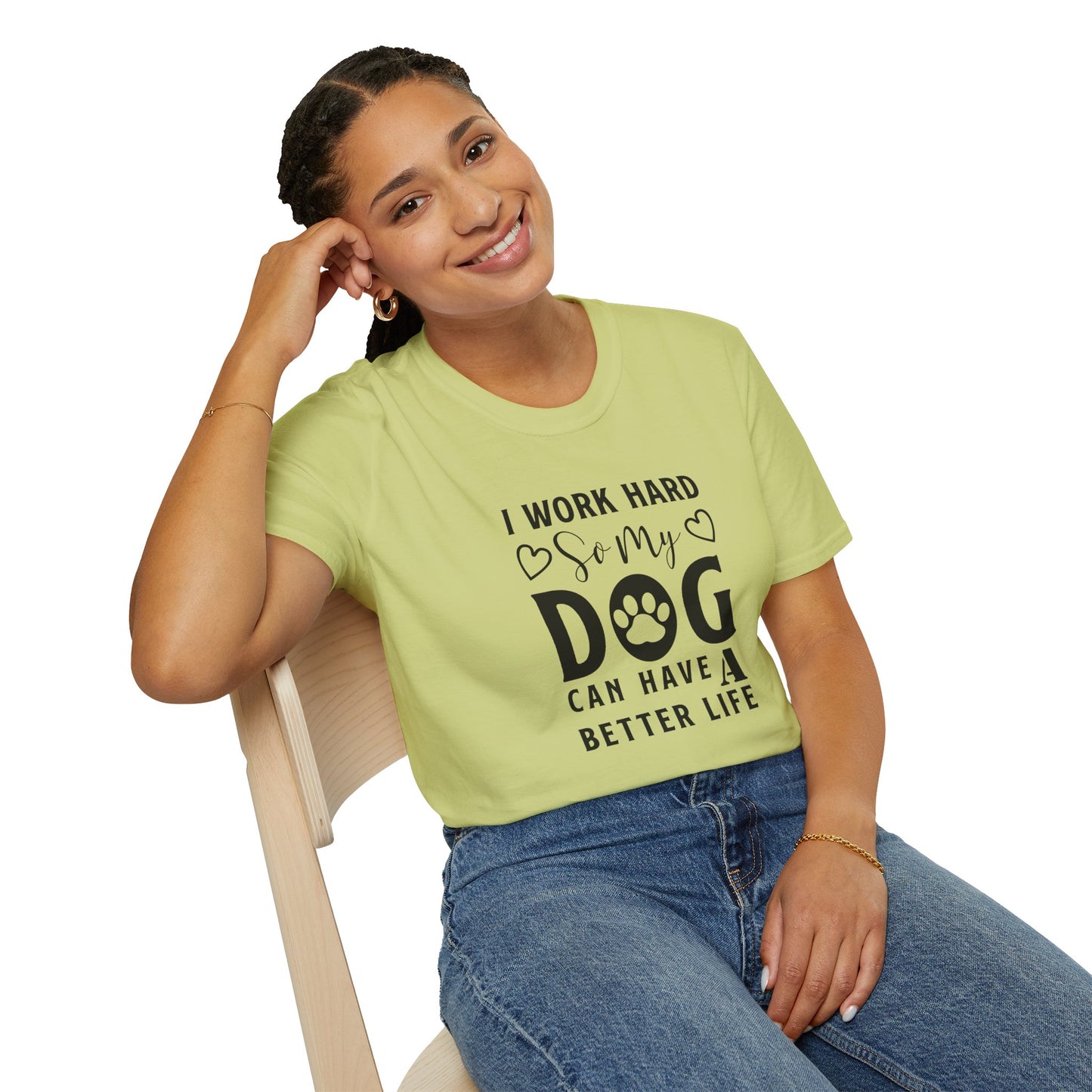 Dog Slogan T Shirts With Funny Words Unisex Tee Shirt Cute Quotes Gildan Softstyle 64000 Cotton