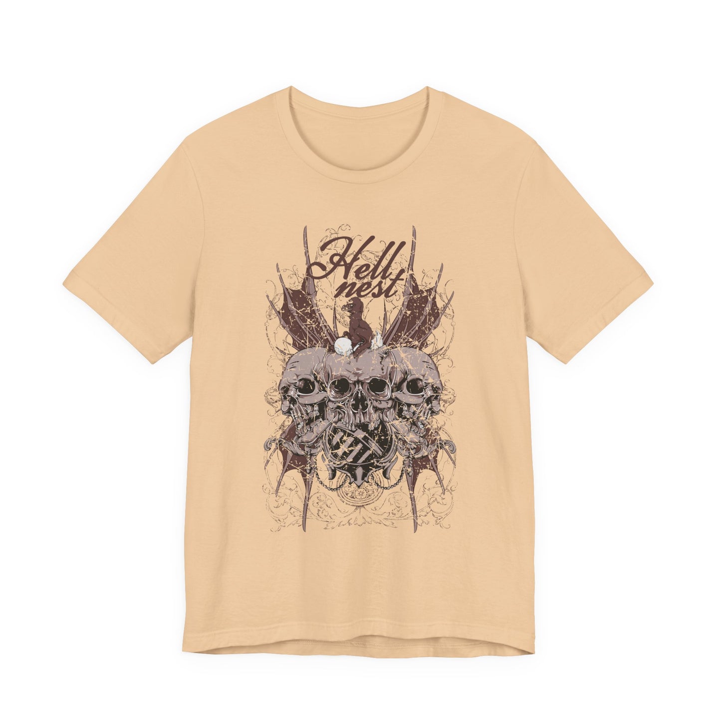 Skull Cluster graphic tee Gothic skulls grunge floral design