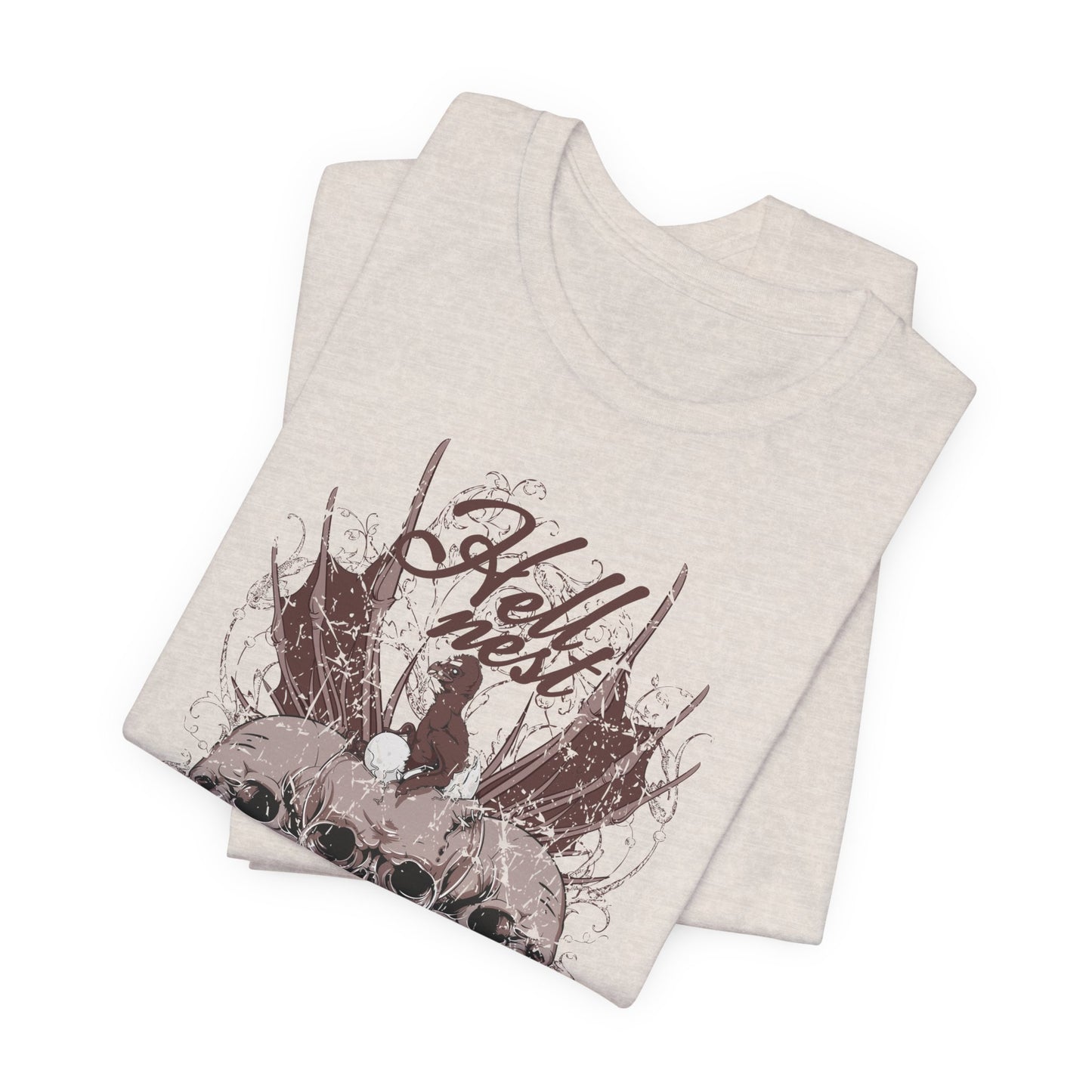 Skull Cluster graphic tee Gothic skulls grunge floral design