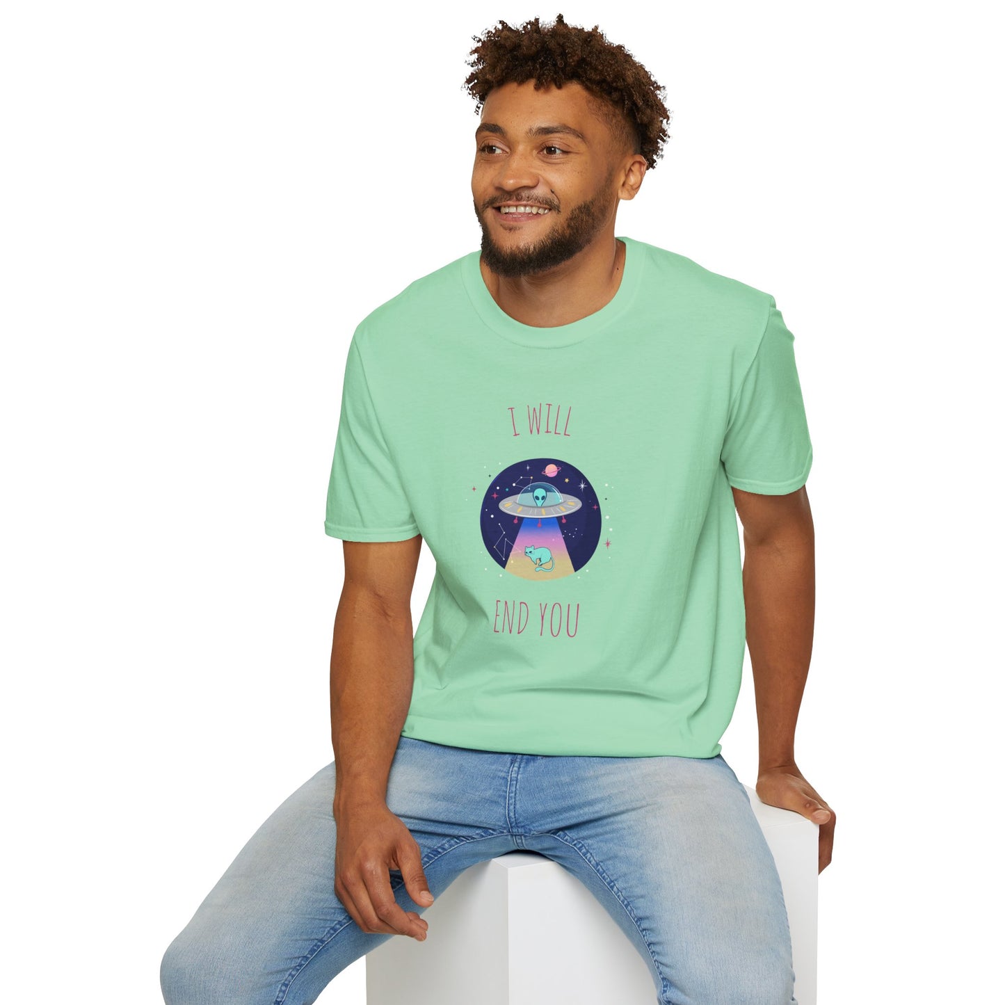 Funny T Shirts UFO Tees Funny Aliens Shirt