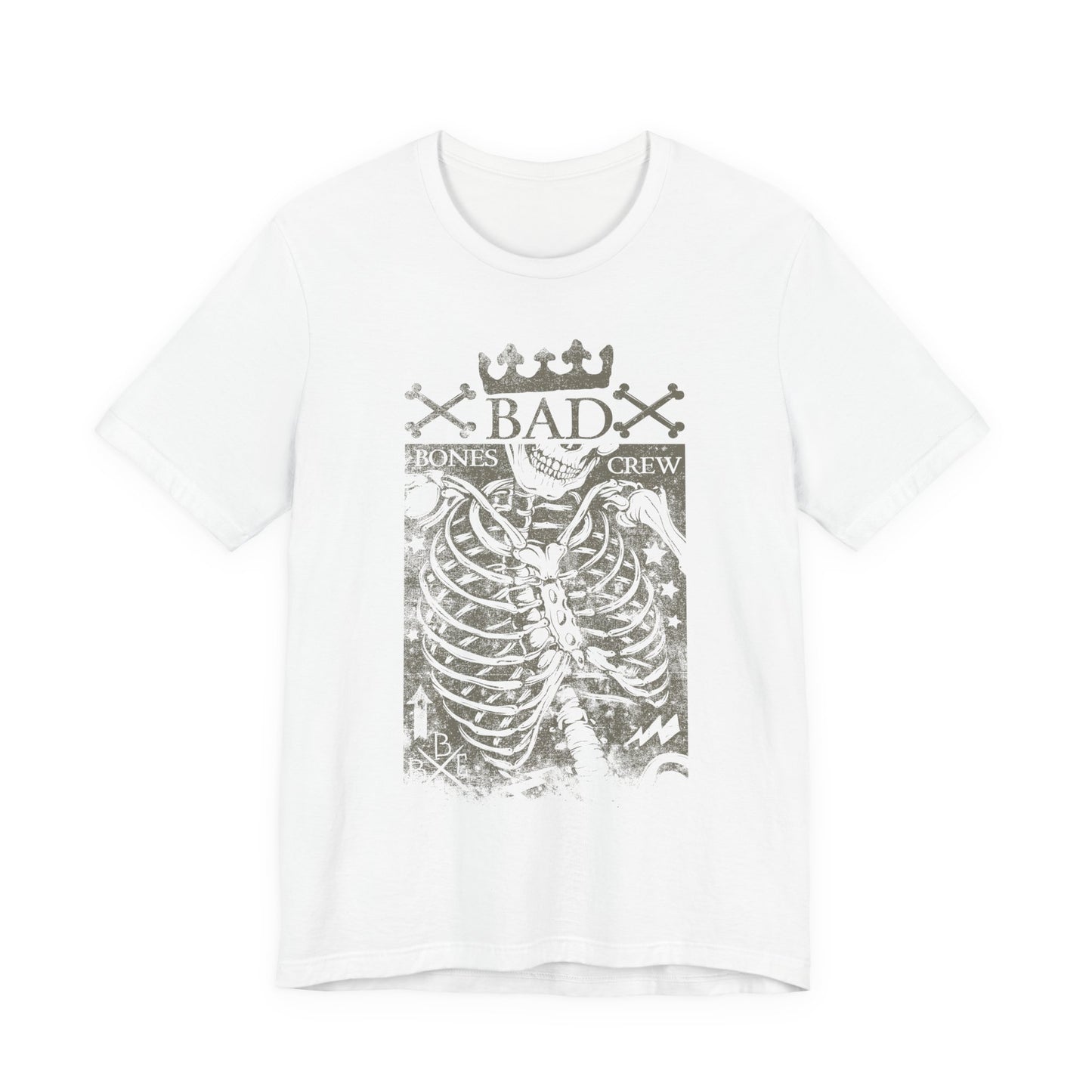 Skeleton Ribcage Tee Bones Crew Graphic Shirt A-10