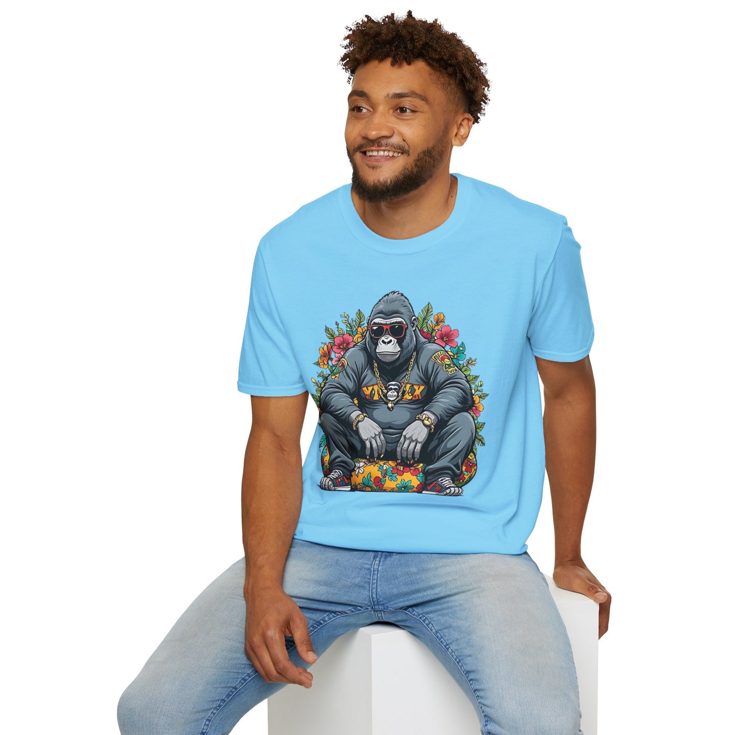 Animals Tees, Funny Animals Shirt, T Shirts with Funny Animals, T-Shirt with Gorilla, Monkey Tees
