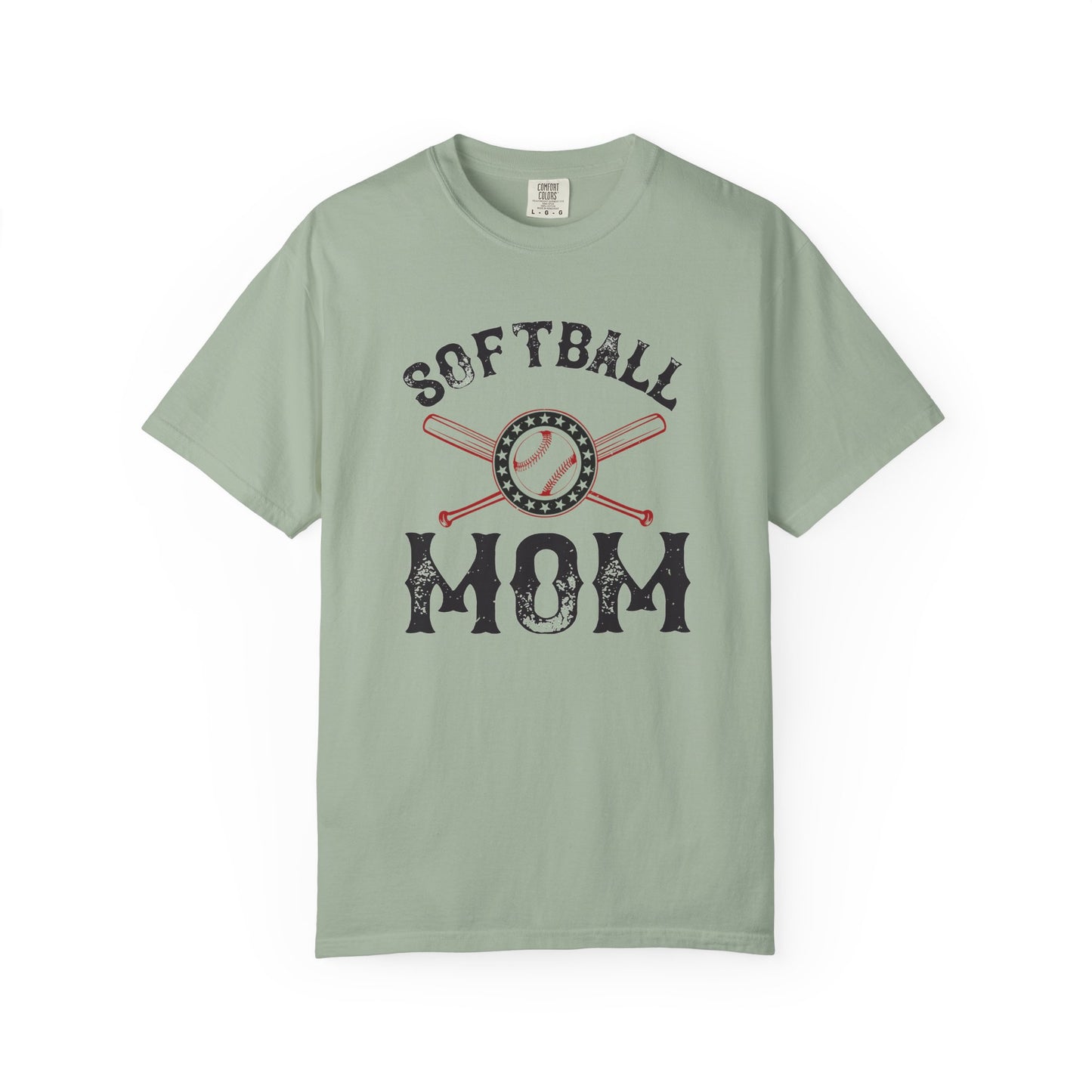 Softball Mom T-shirt Mother Day Mama Tee Unisex Comfort Colors Garment-Dyed Cotton h92