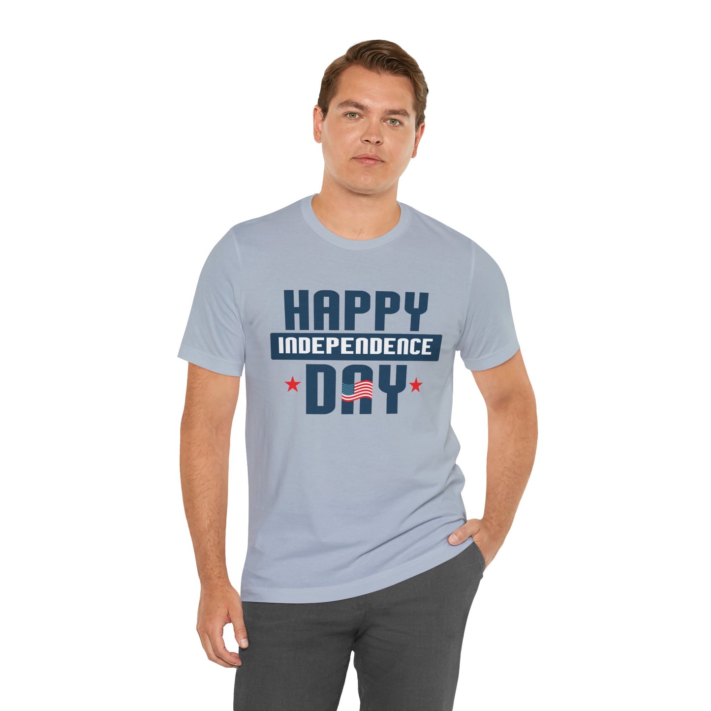 Happy Independence Day Graphic Unisex Cotton T-Shirt 017