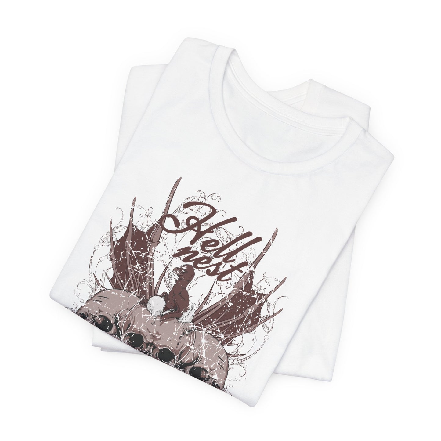 Skull Cluster graphic tee Gothic skulls grunge floral design
