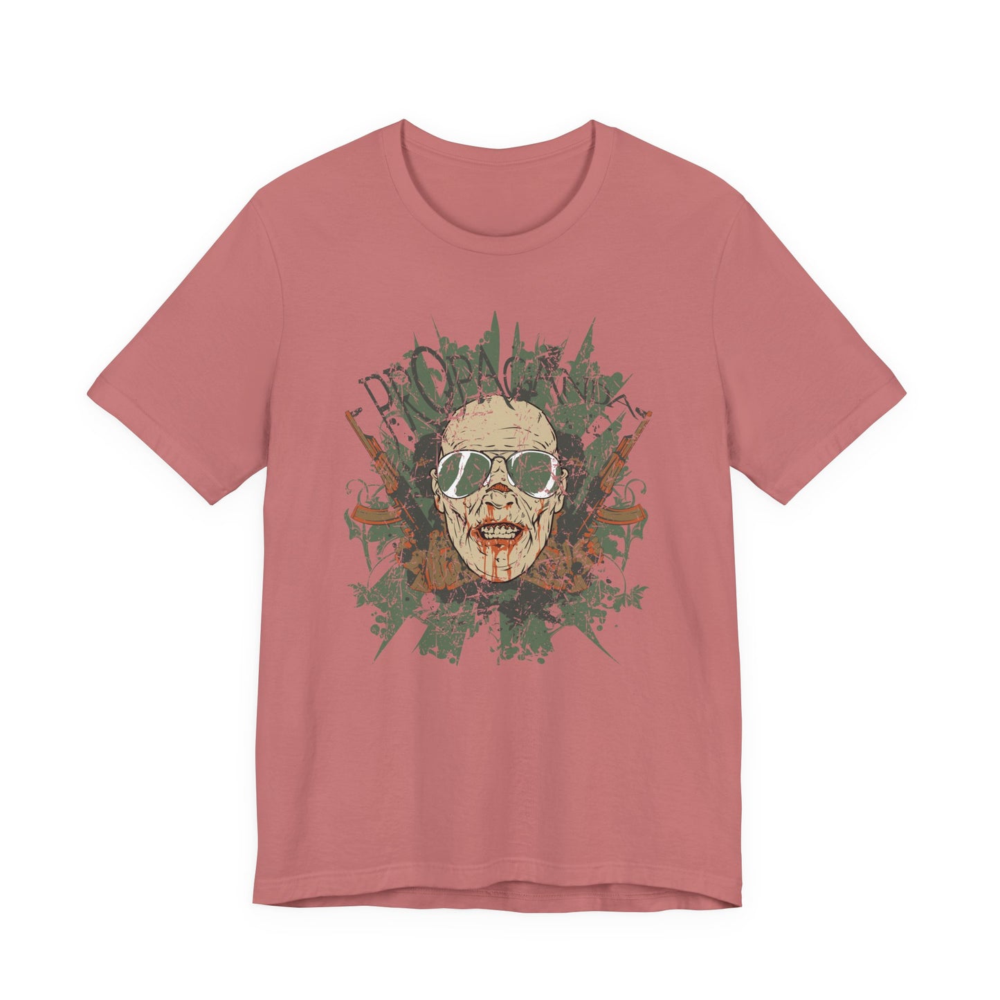 Retro Skull Floral Graphic Design Unisex Cotton T-Shirt G-2