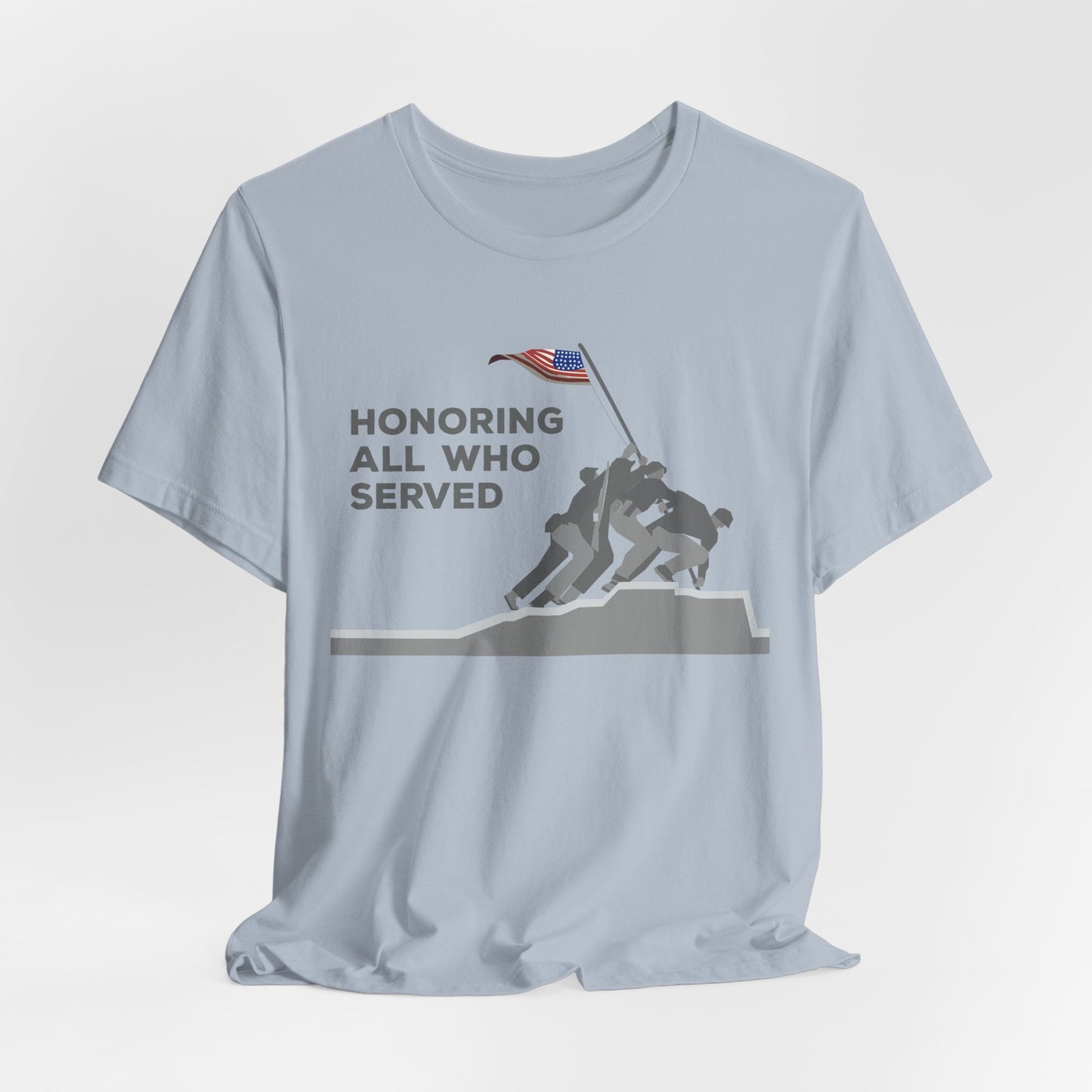 Iwo Jima Flag Raising honoring all who served T-Shirt Military Memorial Unisex Cotton Tee v52
