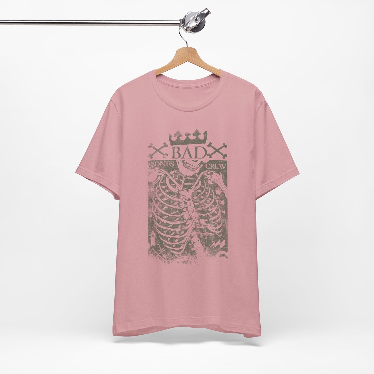Skeleton Ribcage Tee Bones Crew Graphic Shirt A-10