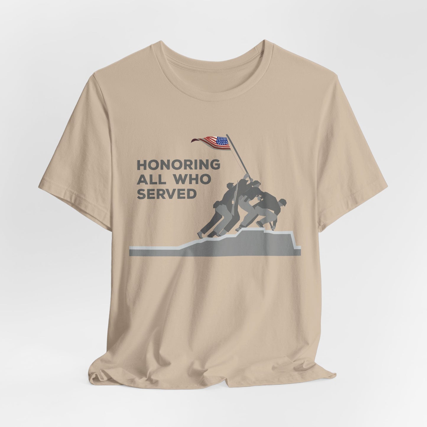 Iwo Jima Flag Raising honoring all who served T-Shirt Military Memorial Unisex Cotton Tee v52