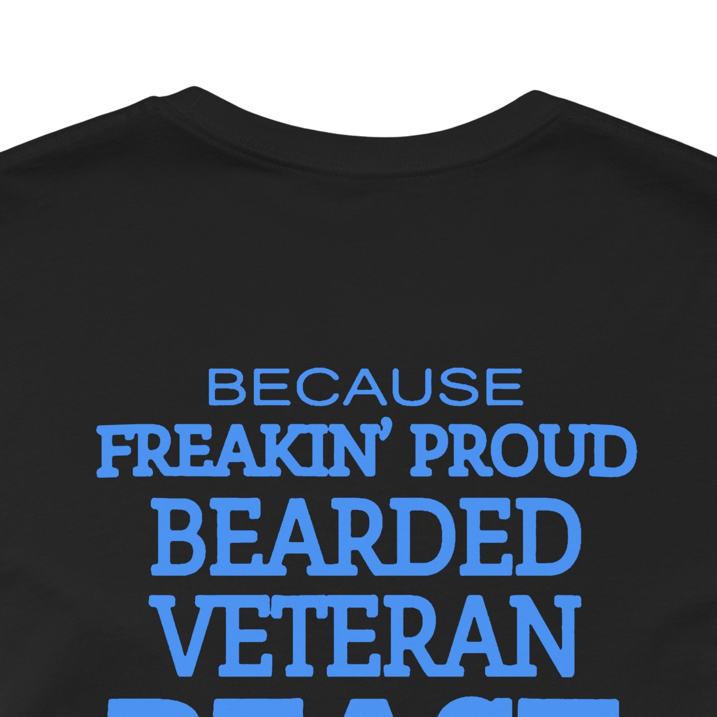 Bearded Veteran Beast T-Shirt Military Skull Beard Graphic Unisex Cotton Tee v46