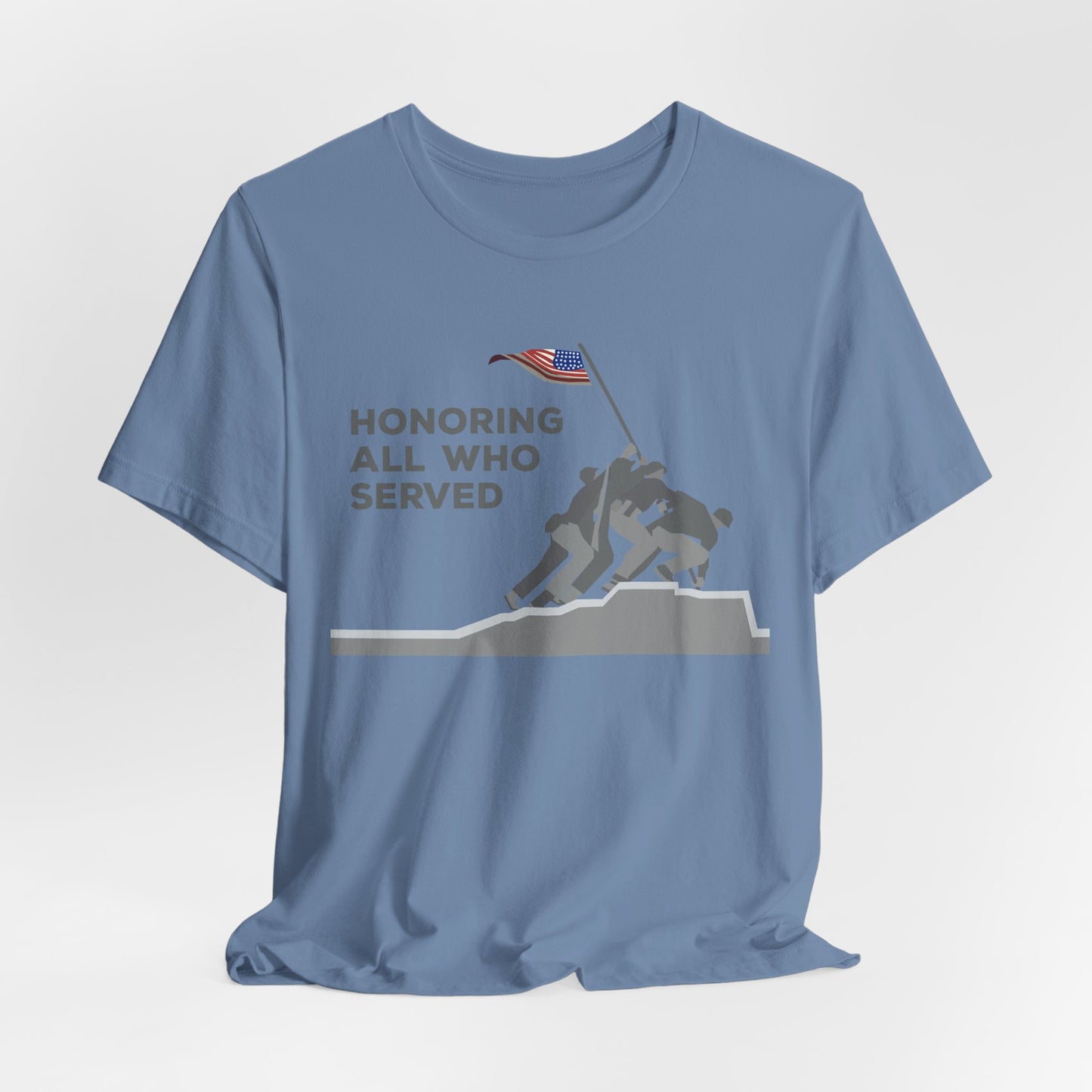 Iwo Jima Flag Raising honoring all who served T-Shirt Military Memorial Unisex Cotton Tee v52