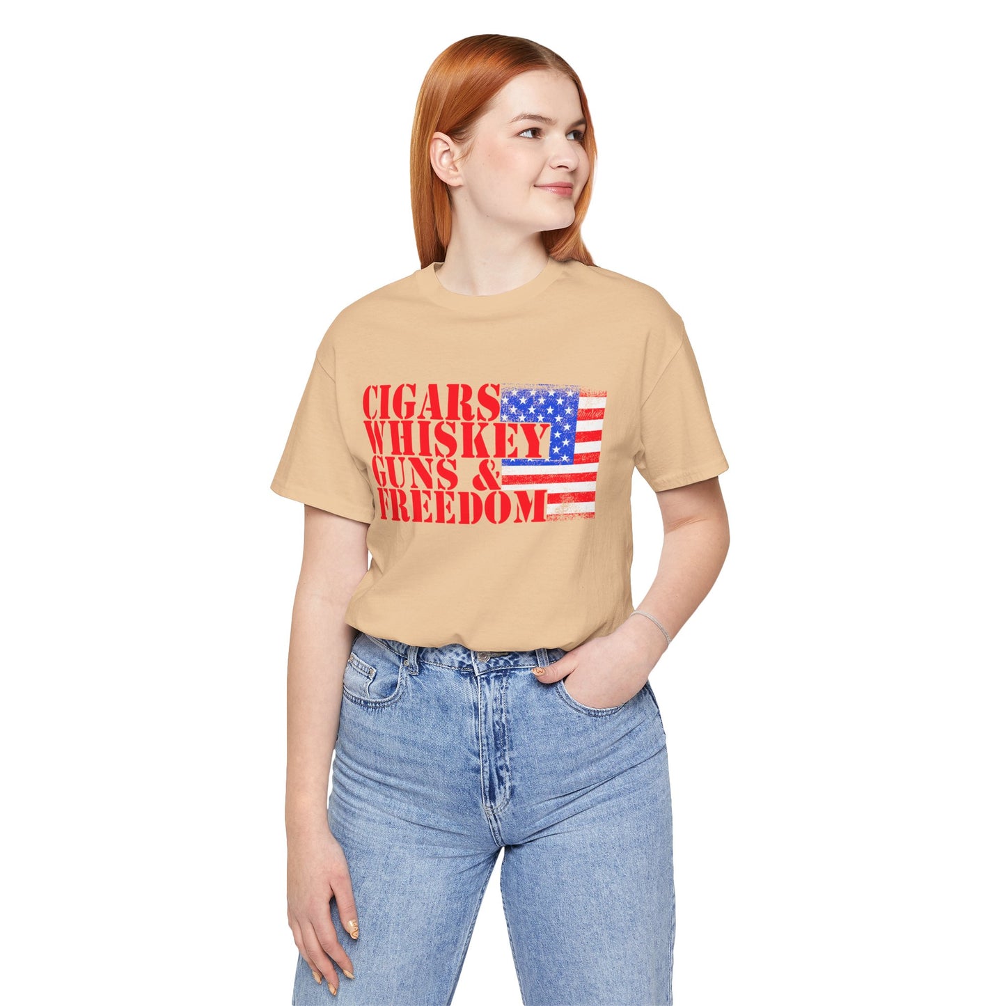 American Flag Graphic Unisex Cotton T-Shirt a2