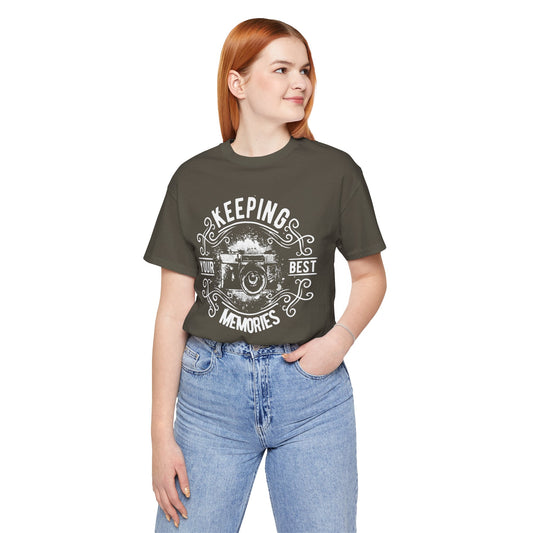 Keeping Your Best Memories T-Shirt Vintage Camera Graphic T-Shirt A-5