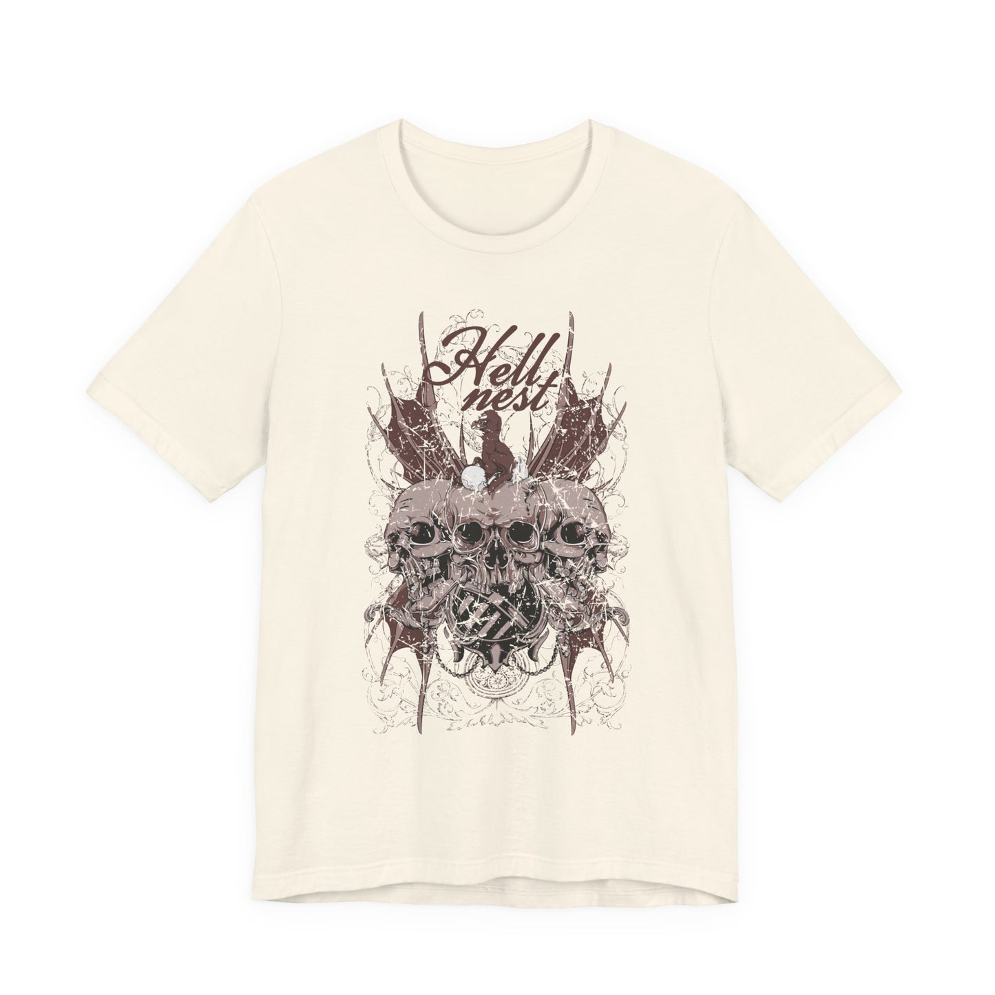 Skull Cluster graphic tee Gothic skulls grunge floral design