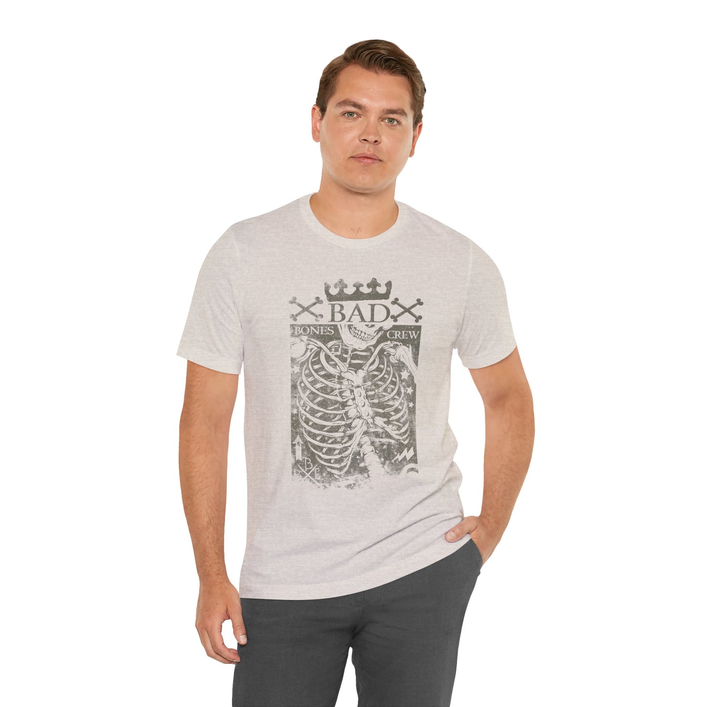 Skeleton Ribcage Tee Bones Crew Graphic Shirt A-10