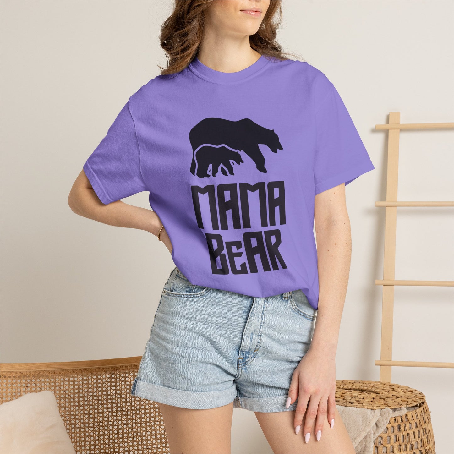 Mama Bear Mom T-shirt Mother's Day Mama Tee Unisex Comfort Colors Garment-Dyed Cotton h12