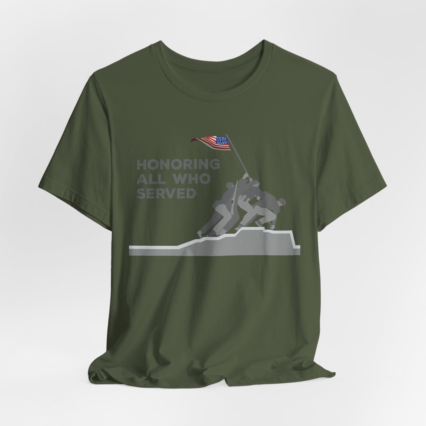 Iwo Jima Flag Raising honoring all who served T-Shirt Military Memorial Unisex Cotton Tee v52