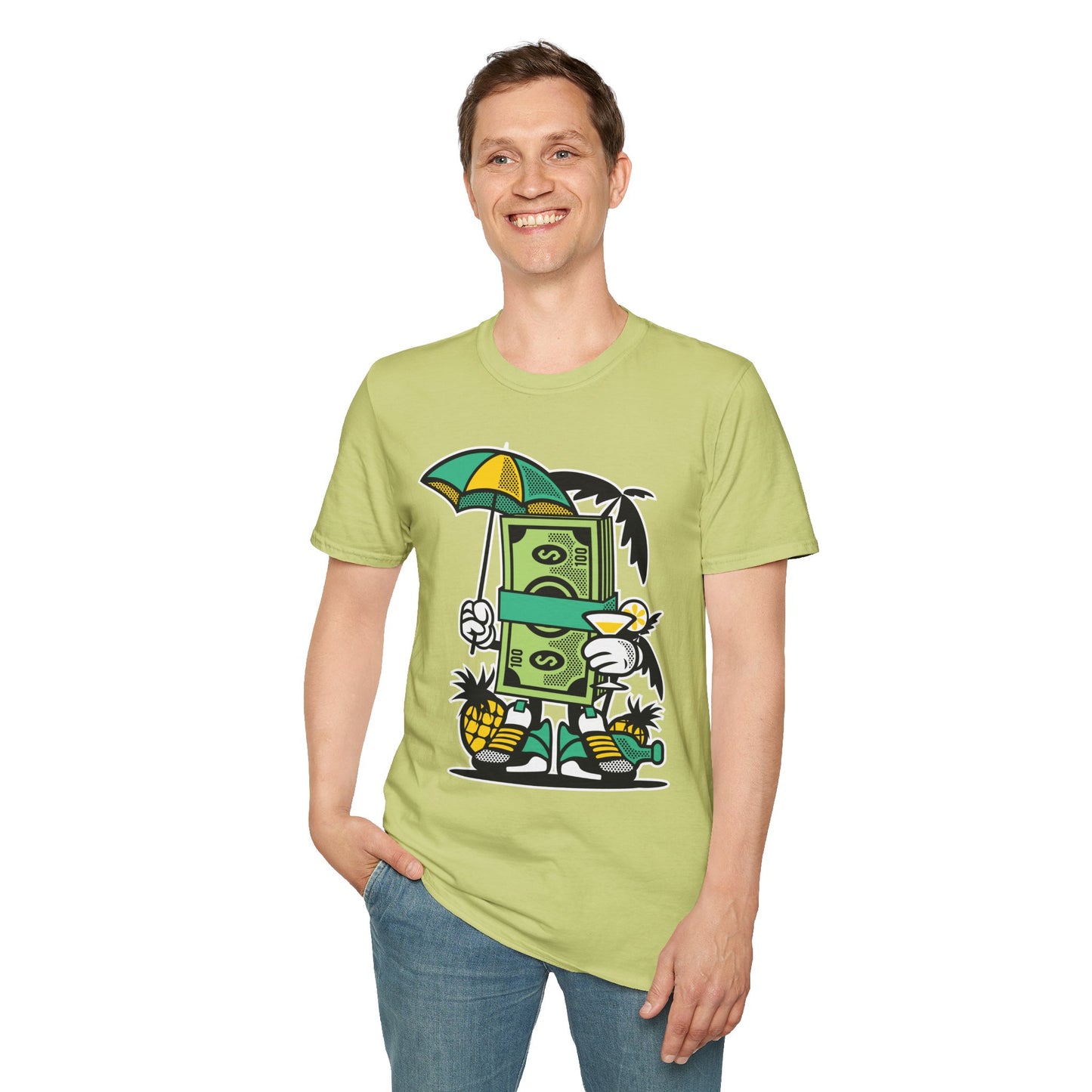 Cartoon T Shirt Animation T Shirt Funny Tee Unisex Softstyle Cotton Tee Art Design 64000