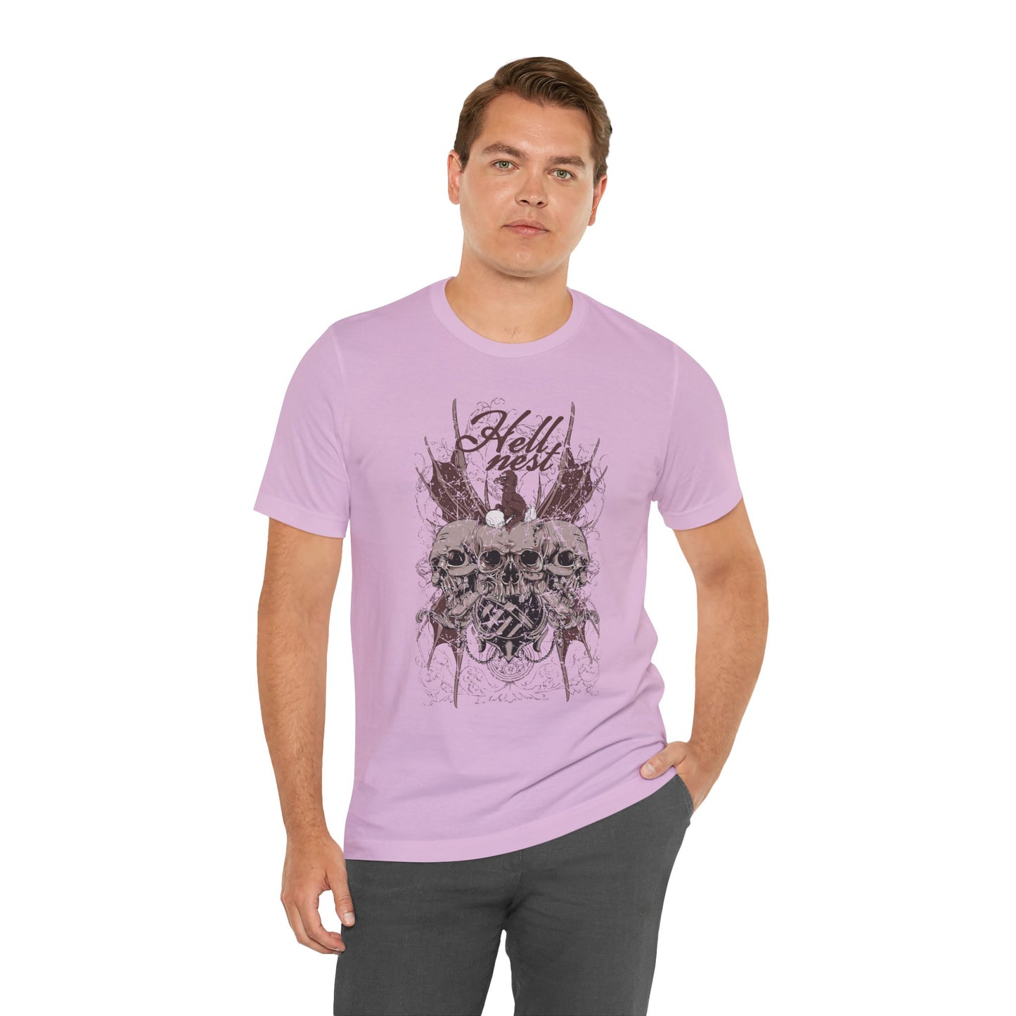 Skull Cluster graphic tee Gothic skulls grunge floral design