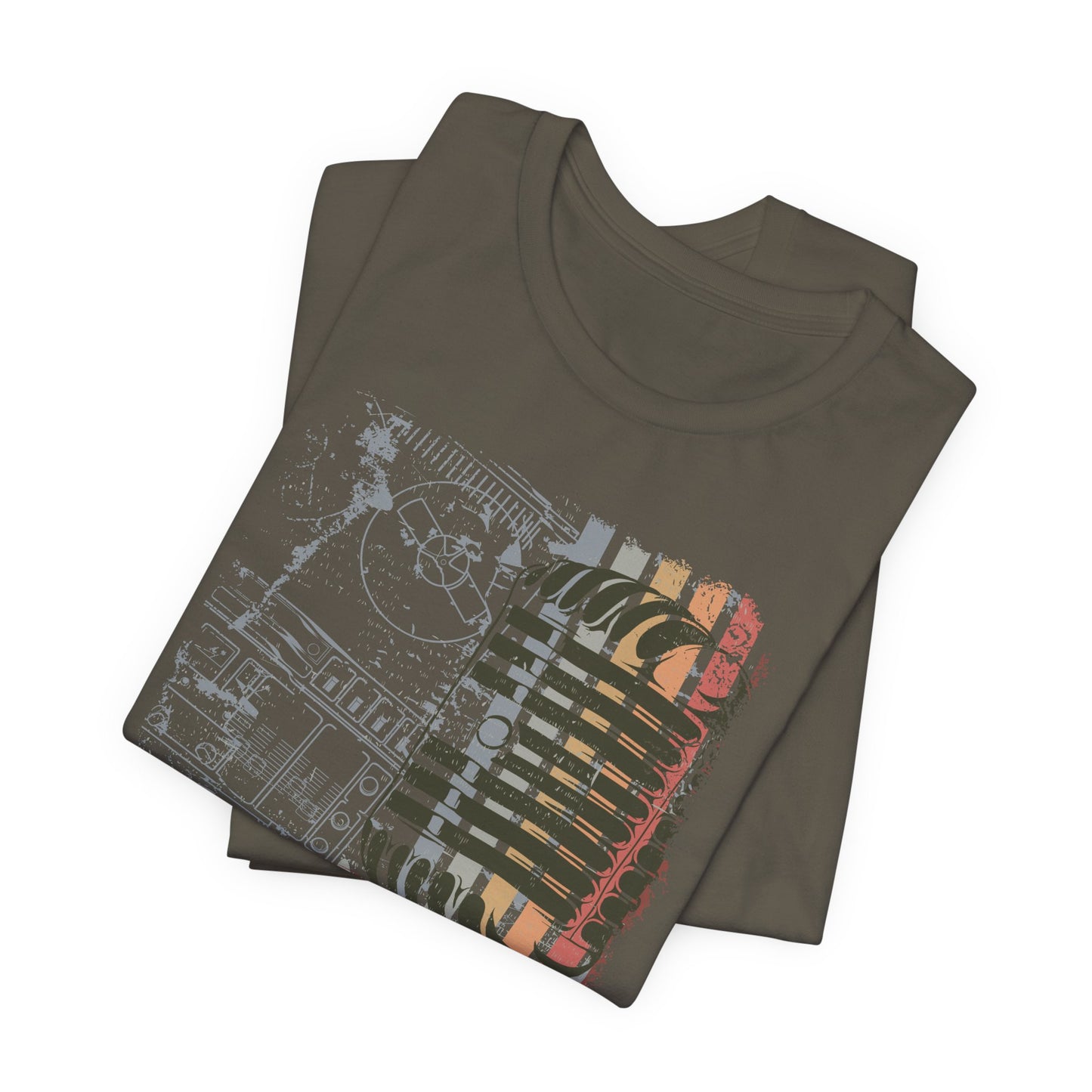 Retro Microphone Graphic Unisex Cotton T-Shirt r9