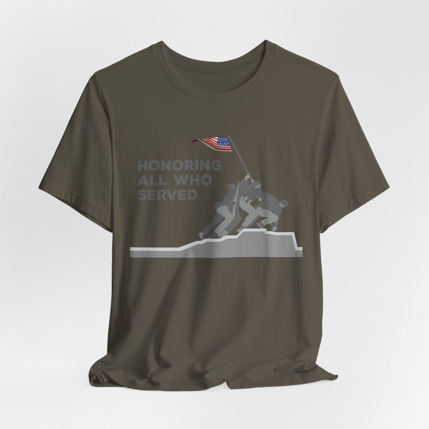 Iwo Jima Flag Raising honoring all who served T-Shirt Military Memorial Unisex Cotton Tee v52