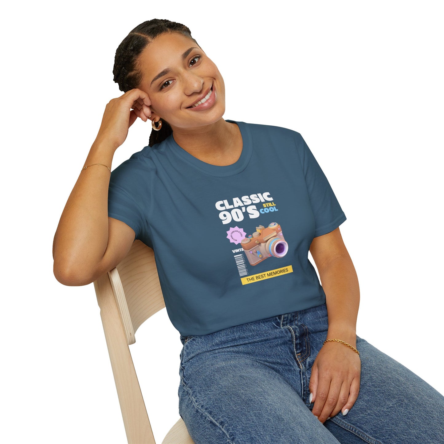 90s Camera T-Shirt Classic 90s Cool Unisex Cotton Retro Photography Tee