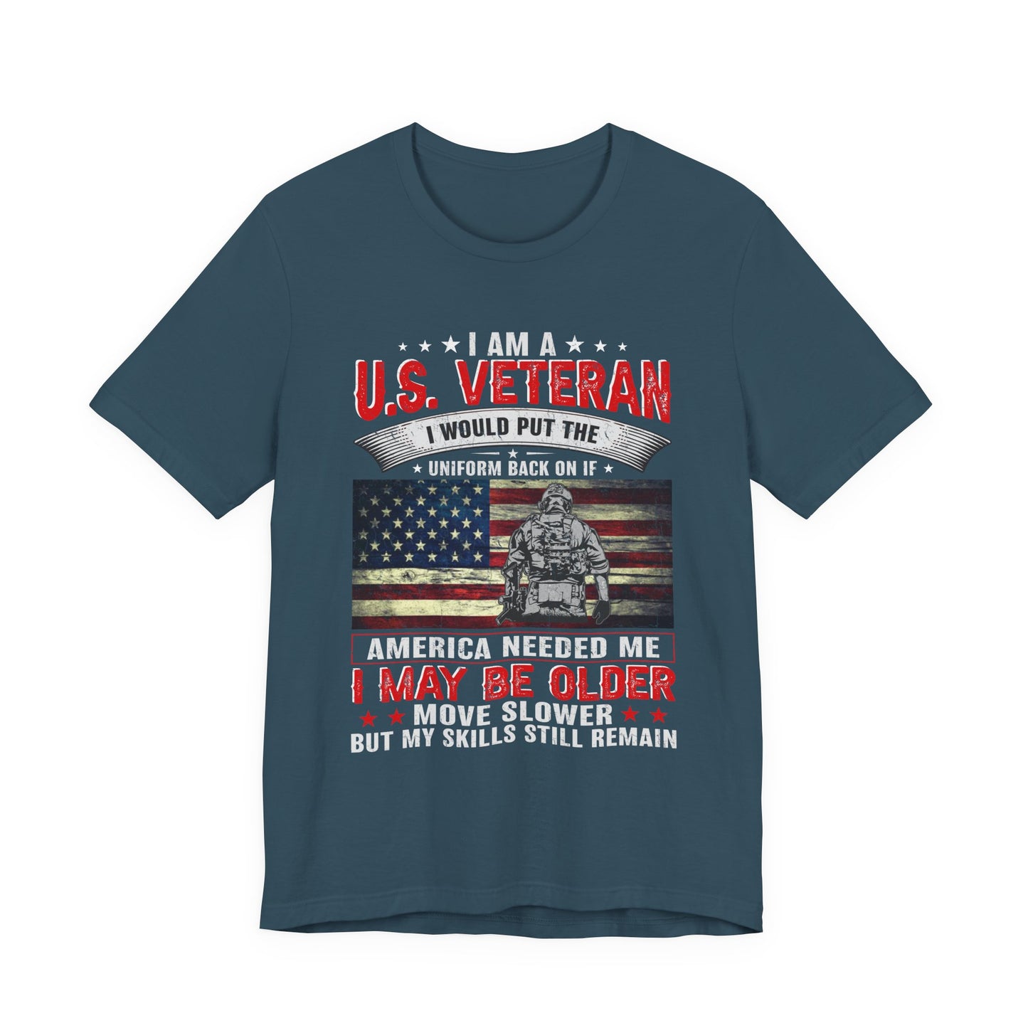 I Am A U.S. Veteran shirt American Flag Military Veteran Unisex Cotton Tee v25