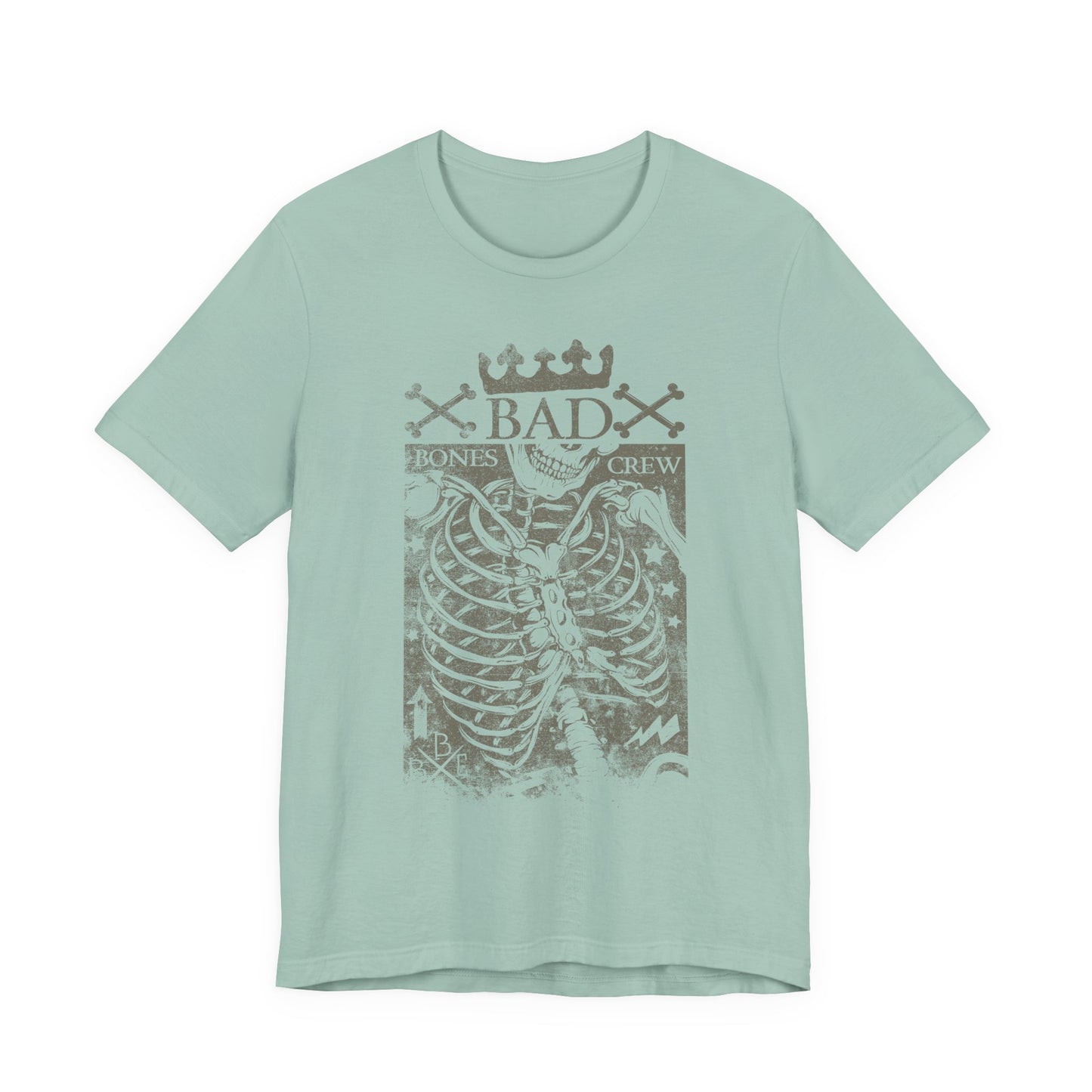 Skeleton Ribcage Tee Bones Crew Graphic Shirt A-10