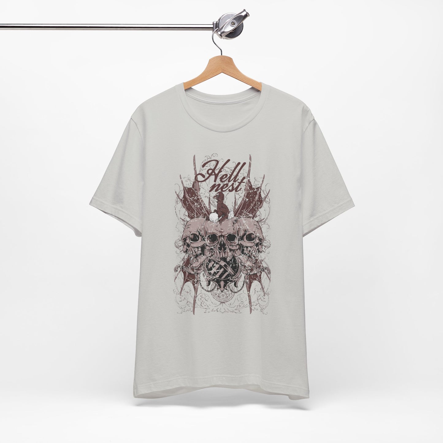 Skull Cluster graphic tee Gothic skulls grunge floral design