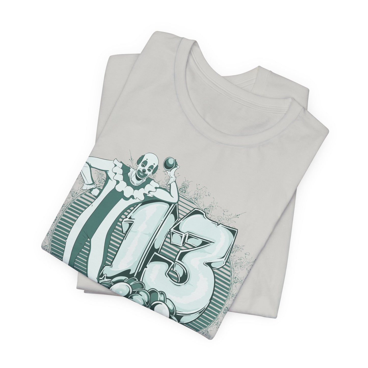 Vintage Clown Graphic Illustration Unisex Cotton T-Shirt Art-39